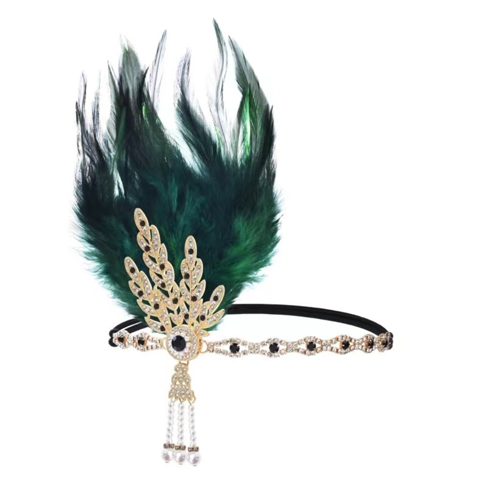 Women'S Accessories In The 1920S - عصابة رأس أنيقة وعصرية مزينة بالريش