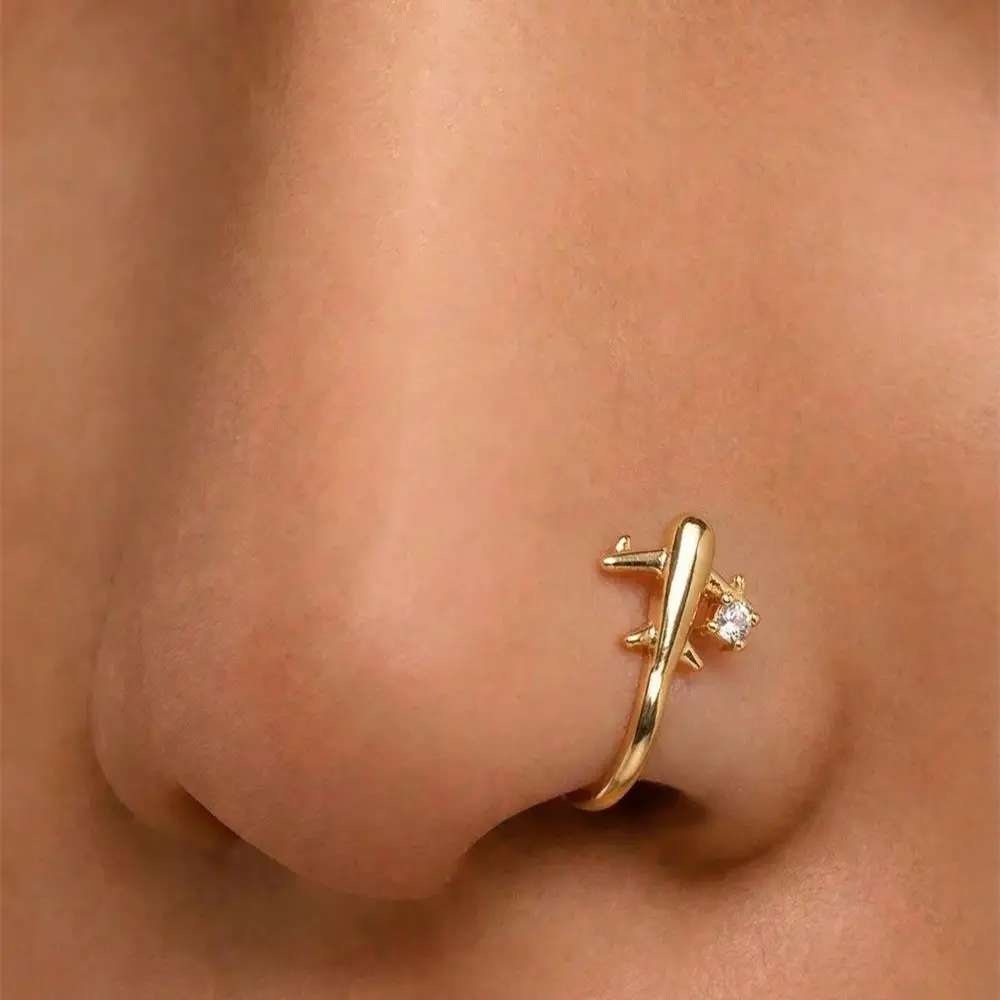 Women Accessories Sale - مشبك أنف بتصميم طائرة بدون ثقب،