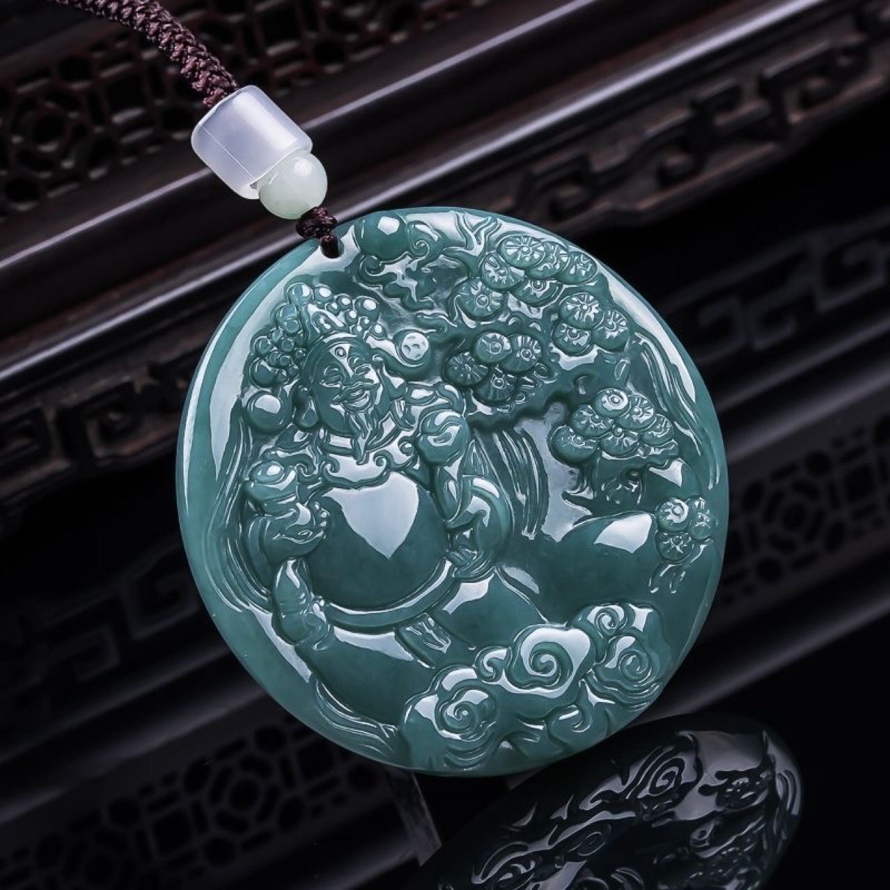 Women Accessories For Gift - البورمية الجاديت إله الثروة قلادة التعويذات