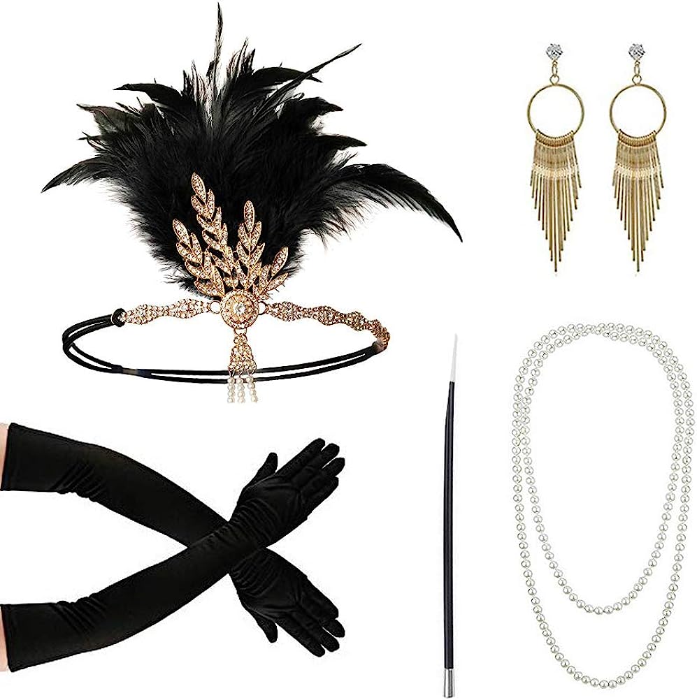 Women'S Accessories In The 1920S - PESENAR 1920s موضة الزعنفة عقال حامل