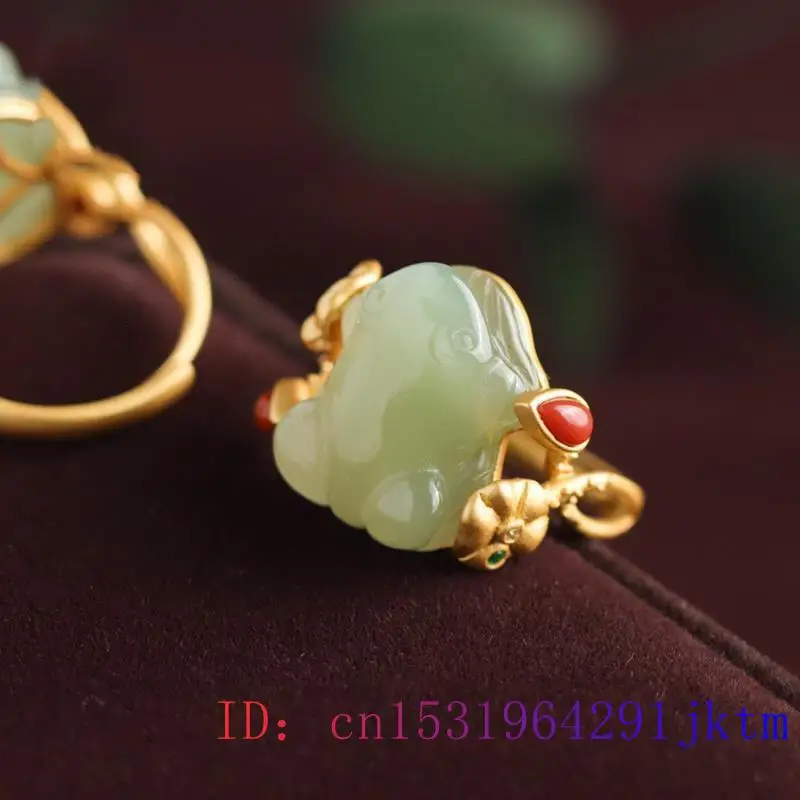 الأخضر اليشم الضفدع خواتم Char - مراجعة Women Accessories Trendy وسعره