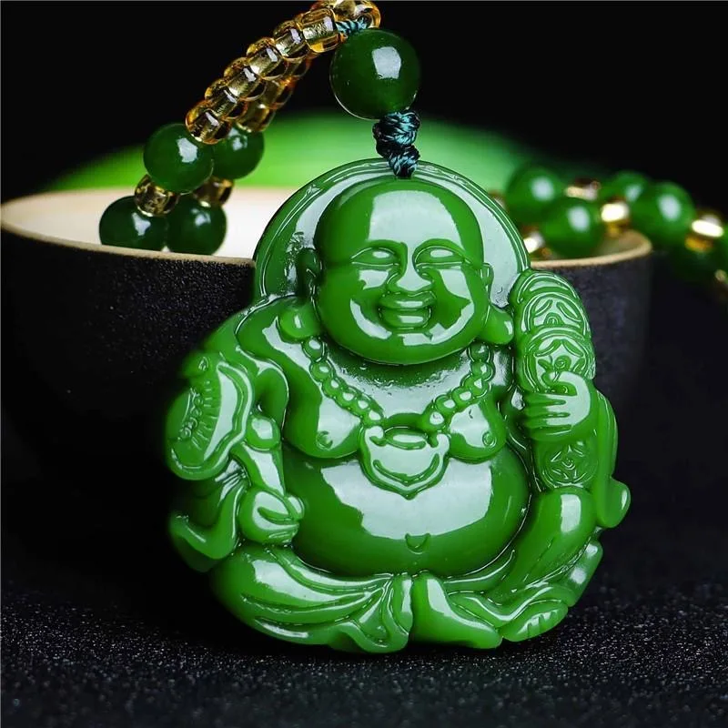 الصينية الأخضر اليشم Maitreya  - مراجعة Women Accessories For Gift وسعره