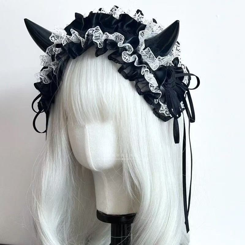 عصابة رأس يابانية بتصميم قوطي  - مراجعة Women Accessories Photos وسعره