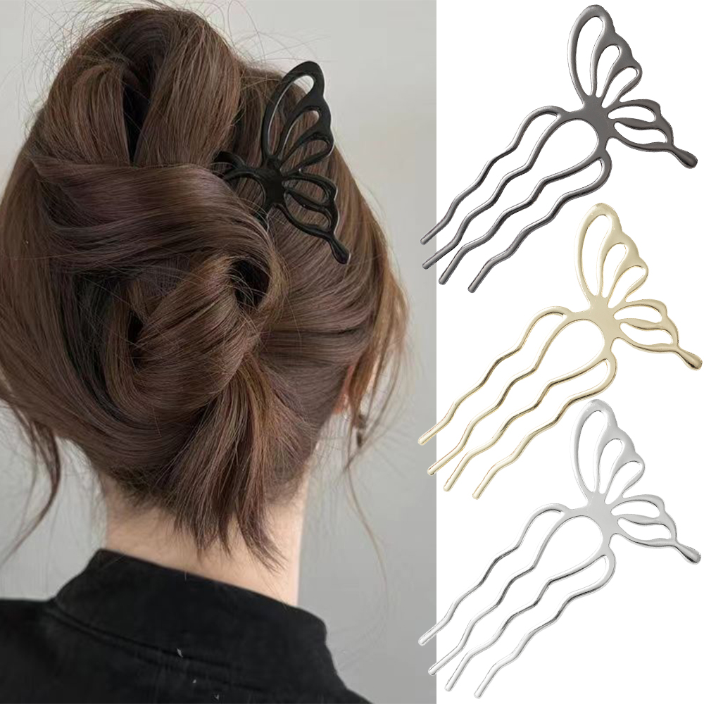 الكورية فراشة U شكل الشعر العص - مراجعة Women Accessories Shop وسعره