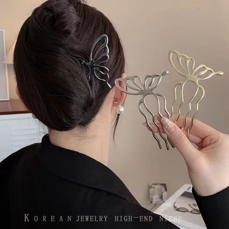 الكورية فراشة U شكل الشعر العص - مراجعة Women Accessories Shop وسعره