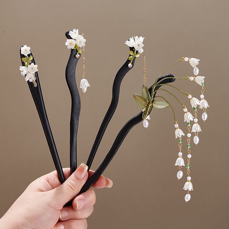 دبوس شعر خشبي بتصميم زهرة الزن - مراجعة Women Accessories Shop وسعره