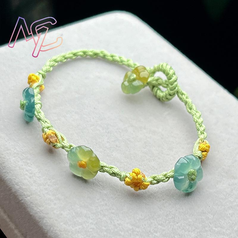 ميانمار الجاديت زهرة سوار مصمم - مراجعة Women Accessories For Gift وسعره