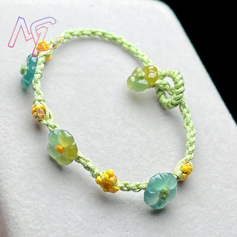 ميانمار الجاديت زهرة سوار مصمم - مراجعة Women Accessories For Gift وسعره