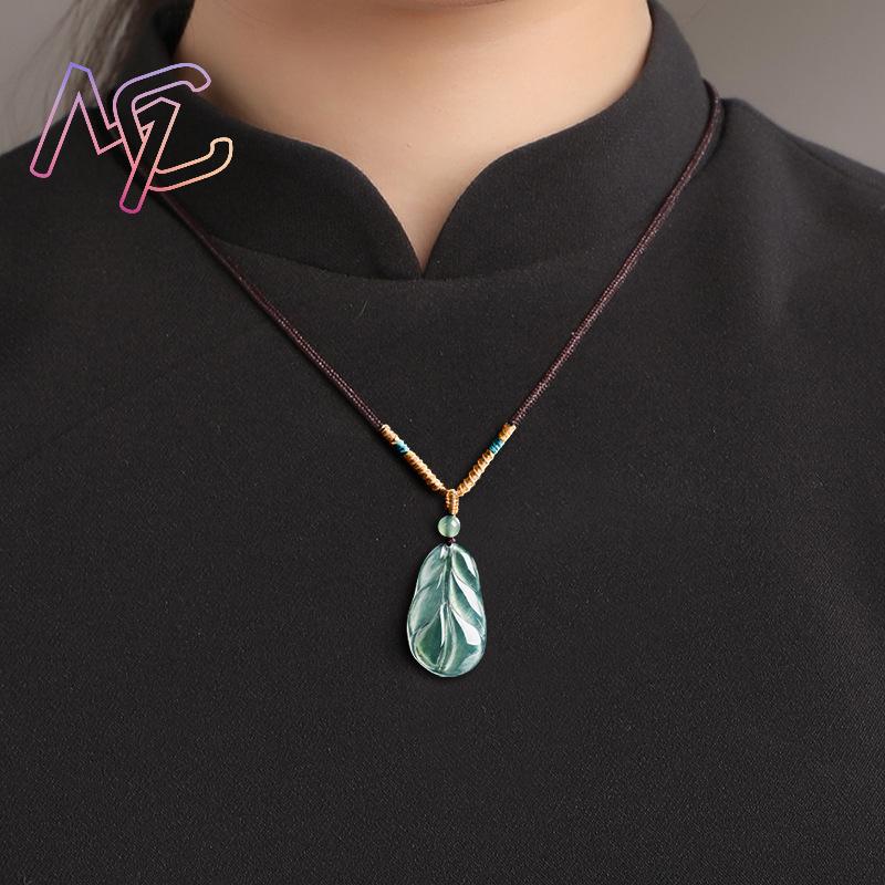 ميانمار الجاديت ليف قلادة هداي - مراجعة Women Accessories For Gift وسعره
