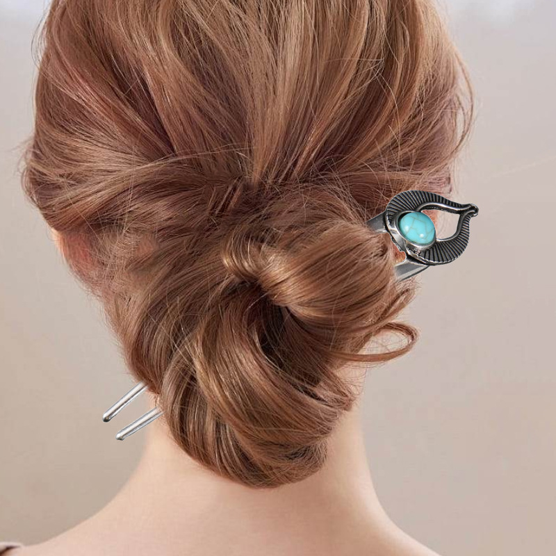 مصر الفيروز U شكل الشعر شوكة د - مراجعة Women Accessories Shop وسعره