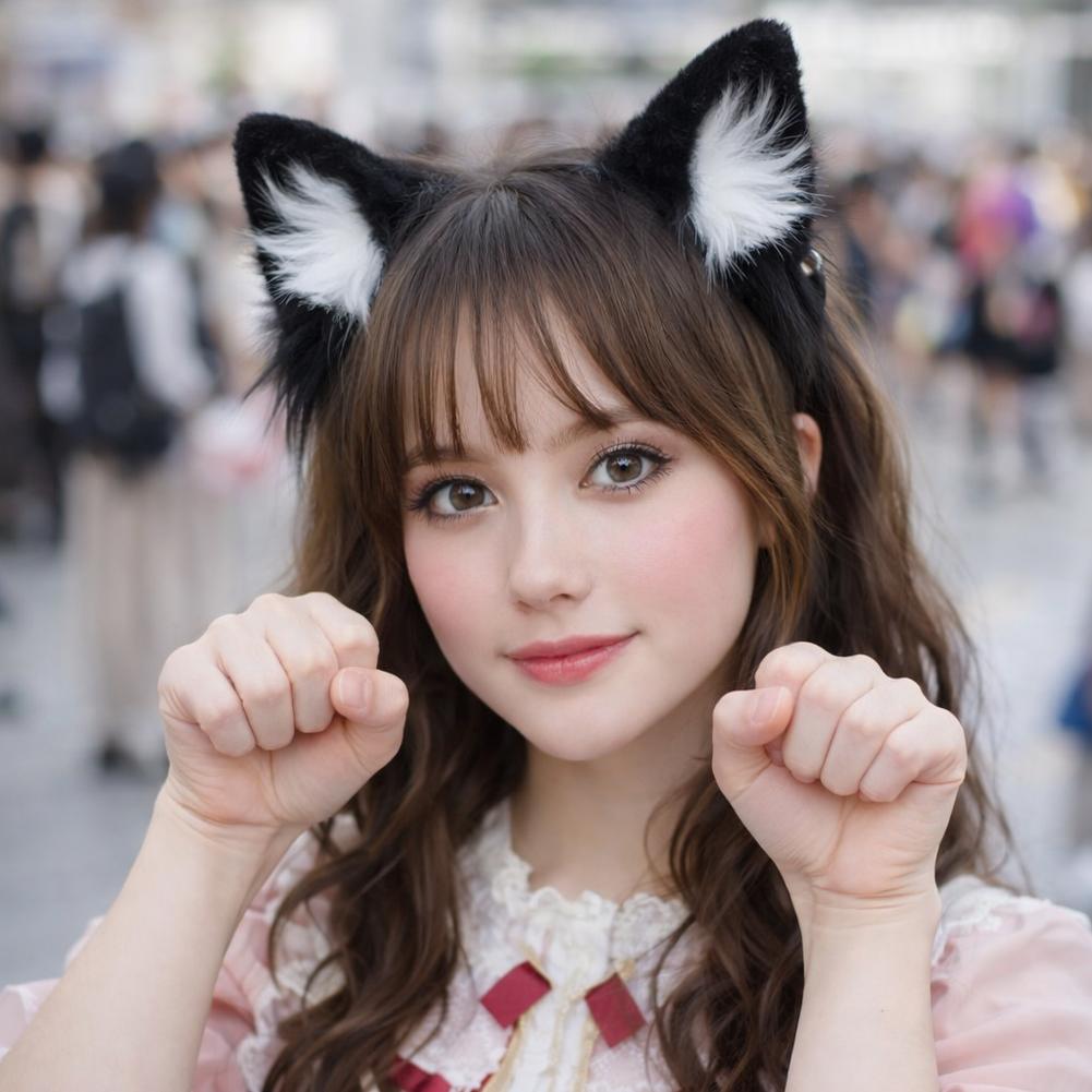 عصابة رأس مخملية بأذن قطة للتن - مراجعة Women Accessories Photos وسعره
